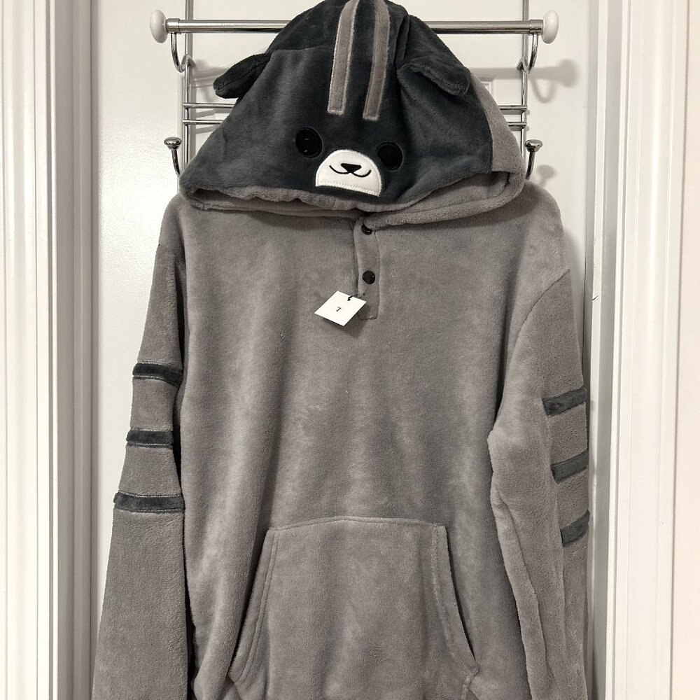 Furry Japanese style cat hoodie, Boys, Girls large